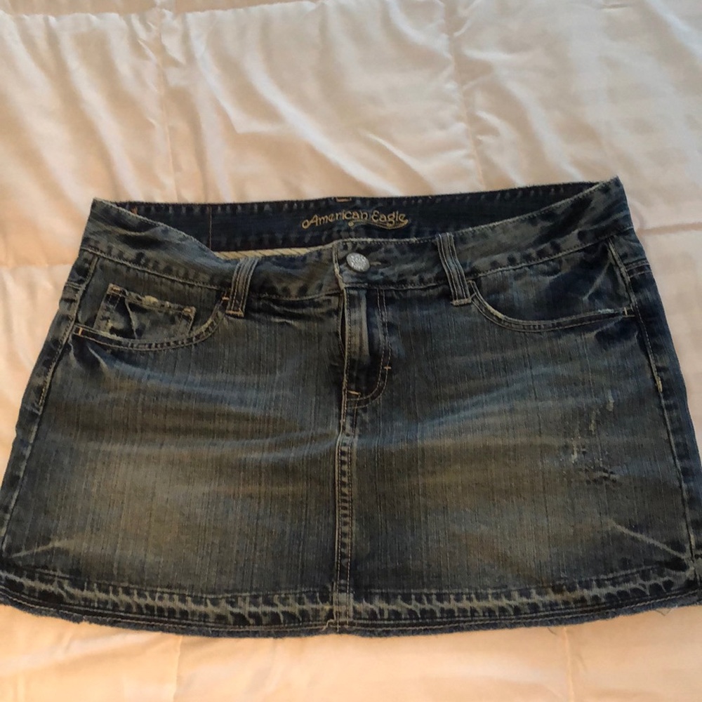 Jean mini skirt